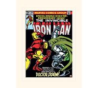 Pyramid International Iron Man Dr. Doom Mounted Print Memorabilia, Multi-Colour, 30 x 40 x 1.3 cm
