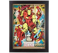 Pyramid International Iron Man (Retro) 30cm x 40cm Framed, Collectors Print - A Stunning Artwork to Enhance Your Collection or Living Space, One Size