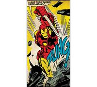 Pyramid International "Iron Man Zung Canvas Print, Multi-Colour, 50 x 100 x 1.3 cm