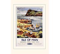 Pyramid International Isle of Man 1" Mounted Print Memorabilia, Multi-Colour, 30 x 40 x 1.3 cm