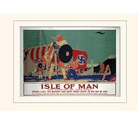 Pyramid International Isle of Man 2" Mounted Print Memorabilia, Multi-Colour, 30 x 40 x 1.3 cm
