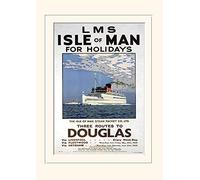 Pyramid International Isle of Man Douglas Mounted Print Memorabilia, Multi-Colour, 30 x 40 x 1.3 cm