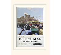Pyramid International Isle of Man (Peel Castle) -Mounted Print Memorabilia 30 x 40cm, Paper, Multicoloured, 30 x 40 x 1.3 cm