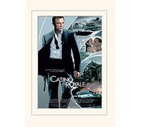 Pyramid International James Bond Casino Royale One-Sheet Mounted Print Memorabilia, Multi-Colour, 30 x 40 x 1.3 cm