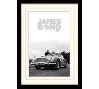 Pyramid International James Bond (Connery B+W 30x40 cm Mounted & Framed,Multi-colour,16 x 12 inches