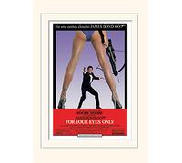 Pyramid International James Bond For Your Eyes Only One-Sheet Mounted Print Memorabilia, Multi-Colour, 30 x 40 x 1.3 cm