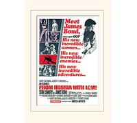 Pyramid International James Bond From Russia with Love One-Sheet Mounted Print Memorabilia, Multi-Colour, 30 x 40 x 1.3 cm