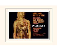 Pyramid International James Bond (Goldfinger-Projection) -Mounted Print Memorabilia 30 x 40cm, Paper, Multicoloured, 30 x 40 x 1.3 cm