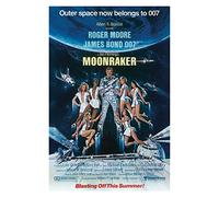 Pyramid International James Bond Moonraker Canvas Print, Wood, Multi-Colour, 40 x 50 x 1.3 cm