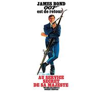 Pyramid International "James Bond On Her Majestys Secret Service - French Canvas Print, Multi-Colour, 50 x 100 x 1.3 cm