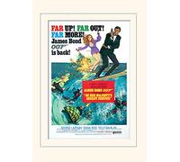 Pyramid International James Bond On Her Majesty's Service One-Sheet Mounted Print Memorabilia, Multi-Colour, 30 x 40 x 1.3 cm