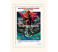 Pyramid International James Bond Spy Who Loved Me One-Sheet Mounted Print Memorabilia, Multi-Colour, 30 x 40 x 1.3 cm