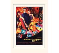 Pyramid International James Bond The World Is Not Enough One-Sheet Mounted Print Memorabilia, Multi-Colour, 30 x 40 x 1.3 cm
