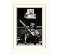 Pyramid International Jimi Hendrix (Copenhagen) -Mounted Print Memorabilia 30 x 40cm, Paper, Multicoloured, 30 x 40 x 1.3 cm