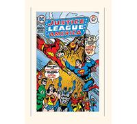 Pyramid International Justice League America Mounted Print Memorabilia, Multi-Colour, 30 x 40 x 1.3 cm