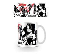 Pyramid International "Justice League Movie (Black Red Stencil) Official Boxed Ceramic Coffee/Tea Mug, Multi-Colour, 11 oz/315 ml