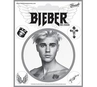Pyramid International "Justin Bieber (Bieber Black and White) Vinyl Stickers, Multi-Colour, 10 x 12.5 cm