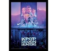 Pyramid International K-Pop Demon Hunters (Key Art) 30cm x 40cm Framed Collector Print - Dynamic K-Pop Wall Art Poster for Music Fans and Anime Collectors