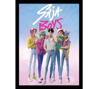 Pyramid International K-Pop Demon Hunters (Saja Boys) 30cm x 40cm Framed Collector Print - Colourful K-Pop Wall Art Poster for Bedrooms, Living Rooms, or Studios