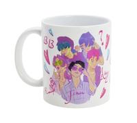 Pyramid International 11oz Ceramic Mug - Kpop Demon Hunters Saja Boys Heart Sketch, Microwave Safe