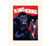 Pyramid International King Kong (Growl) -Mounted Print Memorabilia 30 x 40cm, Paper, Multicoloured, 30 x 40 x 1.3 cm