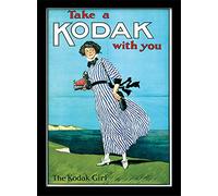 Pyramid International "Kodak Girl Framed Print Memorabilia, Multi-Colour, 30 x 40 cm