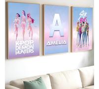 Pyramid International Kpop Demon Hunters Personalised Poster Set of 3 - A3