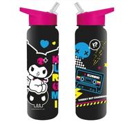 Pyramid International Kuromi Punk Vibes Plastic Drinks Bottle - 24oz/700ml with PE Straw, One Size
