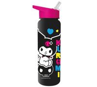 Pyramid International Kuromi Punk Vibes Plastic Drinks Bottle - 24oz/700ml with PE Straw, One Size
