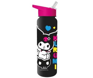 Pyramid International Kuromi Punk Vibes Plastic Drinks Bottle - 24oz/700ml with PE Straw, One Size