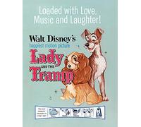 Pyramid International "Lady and The Tramp Love Music and Laughter Canvas Print, Multi-Colour, 30 x 40 x 1.3 cm
