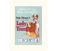 Pyramid International Lady and The Tramp Love, Music and Laughter Mounted Print Memorabilia, Multi-Colour, 30 x 40 x 1.3 cm