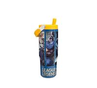 Pyramid International League of Legends 30oz/850ml Pitcher with Straw and Lid, Double-Walled Stainless Steel Body, Keeps Your Drink Cool, Screw Lid with PE Straw, BPA-Free, One Size