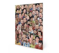 Pyramid International Legends Footballs Greatest Framed Canvas Print Multicoloured (80Cm X 60Cm)