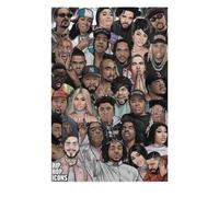 Pyramid International Legends Hip Hop Icons Wooden Plaque Multicoloured (59Cm X 40Cm)