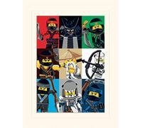 Pyramid International Lego Ninjago Movie (Colour Blocks) -Mounted Print Memorabilia 30 x 40cm, Paper, Multicoloured, 30 x 40 x 1.3 cm