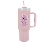 Pyramid International LILO & Stitch (Angel) 40oz/1200ml Tumbler with Straw and Lid, Advanced Double-Wall Vacuum Insulation, Keeps Cold Up to 11 Hours, Hot Up to 7 Hours, BPA-Free