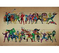 Pyramid International Line Up Maxi Poster, Wood, Multi-Colour, 91.5x61x0.02 cm