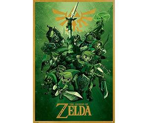 Pyramid International Link Maxi, Wood, The Legend of Zelda Poster, 61 x 91.5 cm