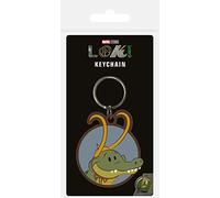 Pyramid International Loki Rubber Keyring, Zip Pull or Backpack Charm (Alligator Loki Design) - Official Merchandise
