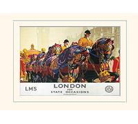 Pyramid International London 7" Mounted Print Memorabilia, Multi-Colour, 30 x 40 x 1.3 cm