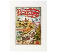 Pyramid International London Ascot Mounted Print Memorabilia, Multi-Colour, 30 x 40 x 1.3 cm