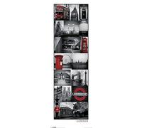 Pyramid International "London (Collage) Slim Poster, Multi-Colour, 30 x 91.5 cm