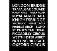 Pyramid International London Transport 10 Wood Print, Multi-Colour, 45 x 76 cm
