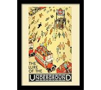 Pyramid International "London Transport (5)" Framed Print Memorabilia, Multi-Colour, 30 x 40 cm