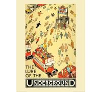 Pyramid International London Transport 5 Wood Print, Multi-Colour, 45 x 76 cm