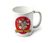 Pyramid International Looney Tunes Mug (Logo Design) 11oz Ceramic Coffee Mug, Cups and Coffee Mugs for Women and Men, Mugs for Kids - Official Merchandise, White