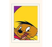 Pyramid International Looney Tunes (Speedy Gonzales) -Mounted Print Memorabilia 30 x 40cm, Paper, Multicoloured, 30 x 40 x 1.3 cm
