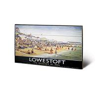 Pyramid International Lowestoft Beach Wood Print, Multi-Colour, 45 x 76 x 1.3 cm