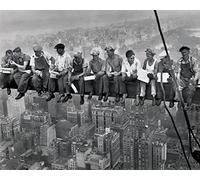 Pyramid International " Lunch on a Skyscraper Mini Poster, Multi-Colour, 40 x 50 x 1.3 cm